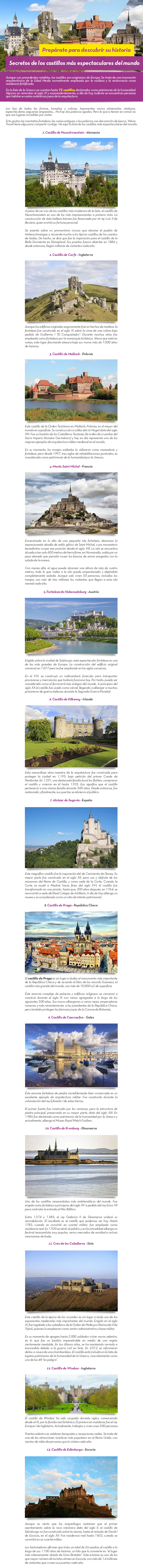 Preprate para descubrir su historia  Secretos de los castillos ms espectaculares del mundo