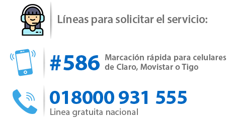 L�neas para solicitar el servicio: